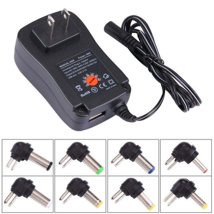 Adattatore universale da parete 30W con porta USB 5V 2,1A