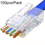Spina modulare RJ45 passante non schermata Cat6e 100 pezzi