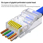 Spina modulare RJ45 passante non schermata Cat6e 100 pezzi