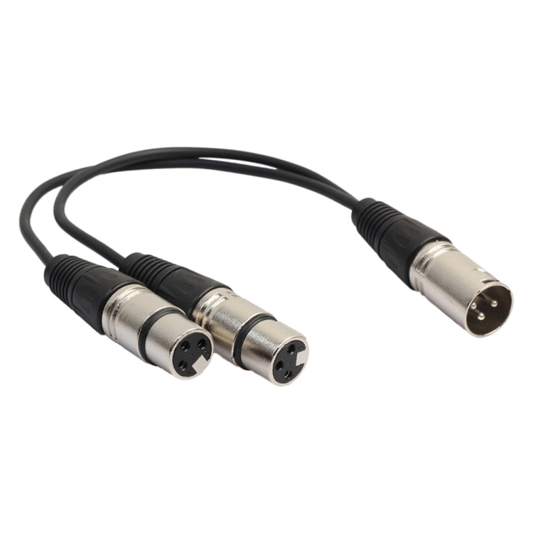 Cavo adattatore audio XLR 1 maschio a 2 femmine da 30 cm - immagine 2