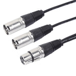 Cavo adattatore audio XLR 1 femmina a 2 maschi da 30 cm - immagine 2