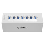 ORICO Hub USB 3.0 a 7 porte in alluminio con alimentatore