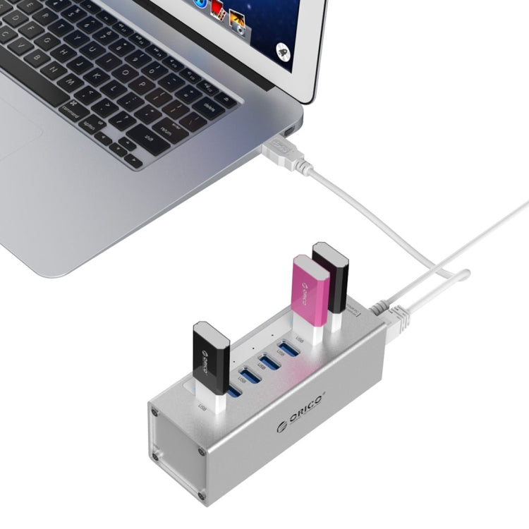 ORICO Hub USB 3.0 a 7 porte in alluminio con alimentatore