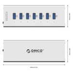 ORICO Hub USB 3.0 a 7 porte in alluminio con alimentatore