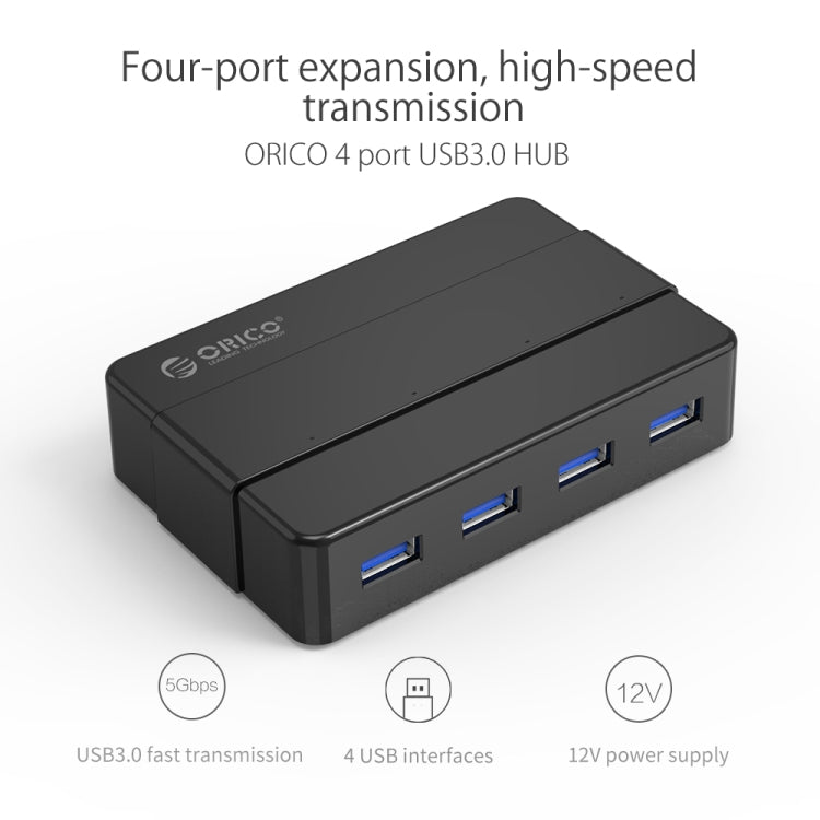ORICO H4928-U3 Hub USB 3.0 a 4 porte con alimentatore 12V