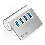 Hub Orico 4 porte USB 3.2 Gen1 5 Gbps in alluminio