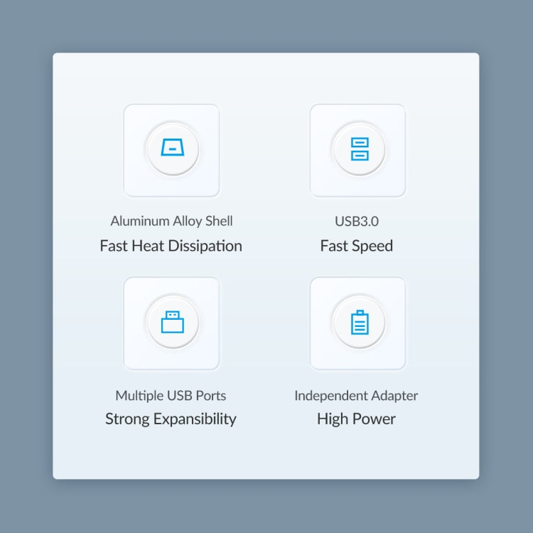 Hub Orico 4 porte USB 3.2 Gen1 5 Gbps in alluminio