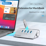 Hub USB 3.2 Gen1 4 porte 10 Gbps in lega di alluminio