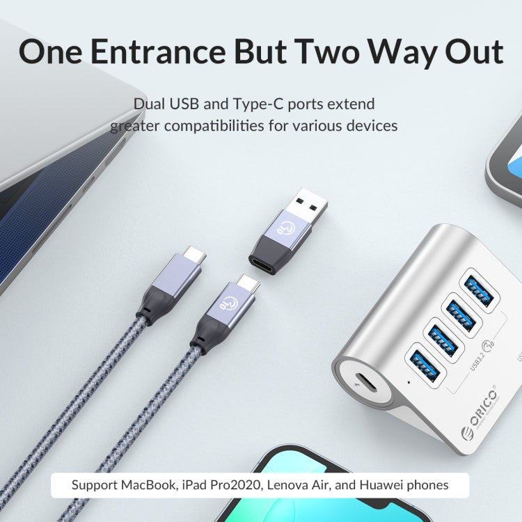 Hub USB 3.2 Gen1 4 porte 10 Gbps in lega di alluminio