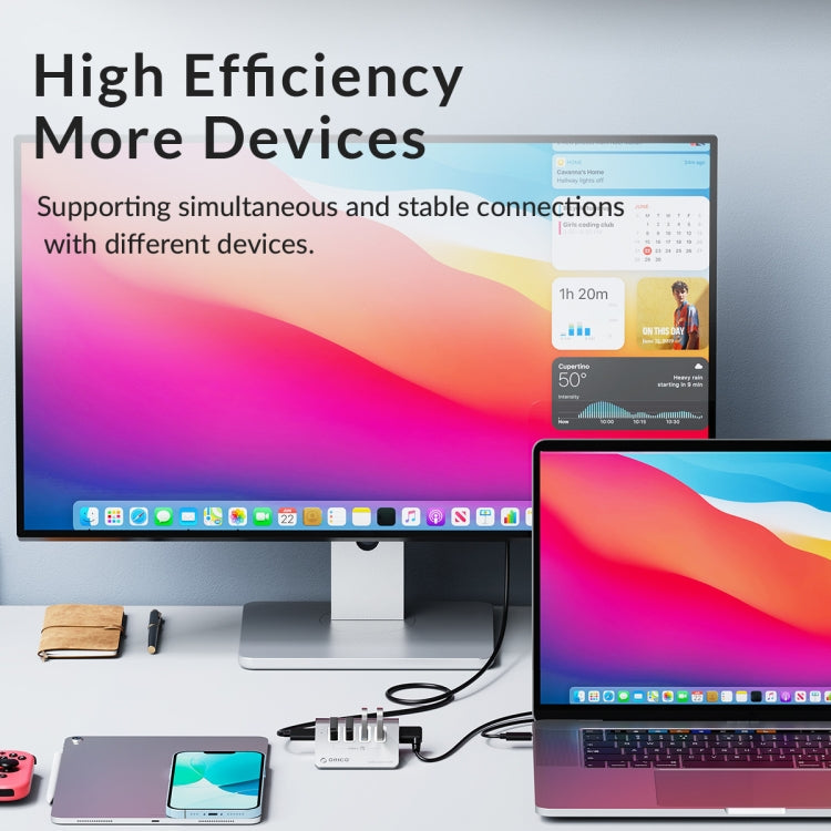 Hub USB 3.2 Gen1 4 porte 10 Gbps in lega di alluminio