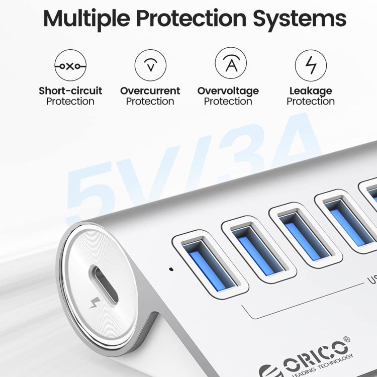 ORICO Hub USB 3.2 Gen1 7 porte in lega di alluminio