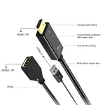 Cavo adattatore HDMI+USB 2.0 maschio a DisplayPort femmina 25 cm