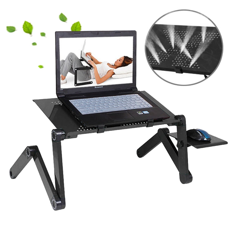 Supporto da tavolo pieghevole in alluminio con tappetino mouse
