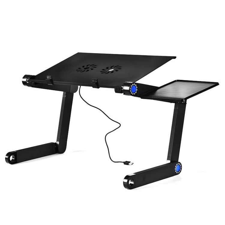 Supporto da tavolo pieghevole con ventole e tappetino per laptop