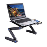 Supporto da tavolo pieghevole con ventole e tappetino per laptop
