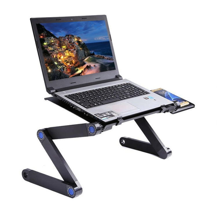 Supporto da tavolo pieghevole con ventole e tappetino per laptop