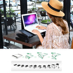 Supporto da tavolo pieghevole con ventole e tappetino per laptop