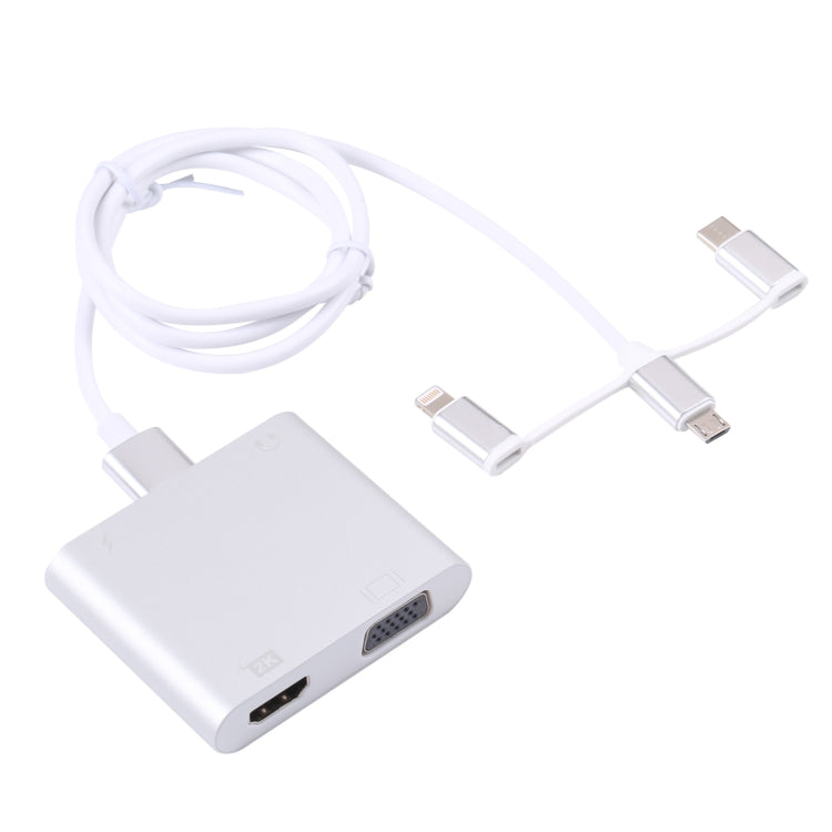 Adattatore docking station 3 in 1 per smartphone HDMI VGA