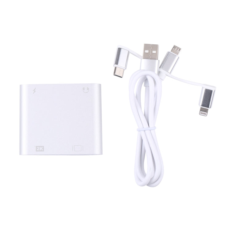 Adattatore docking station 3 in 1 per smartphone HDMI VGA