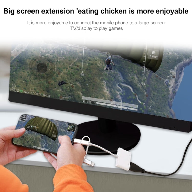 Adattatore docking station 3 in 1 per smartphone HDMI VGA