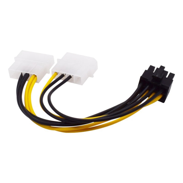 Cavo alimentazione Y 8 pin PCIe a doppio Molex 4 pin 18 cm