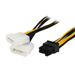 Cavo alimentazione Y 8 pin PCIe a doppio Molex 4 pin 18 cm