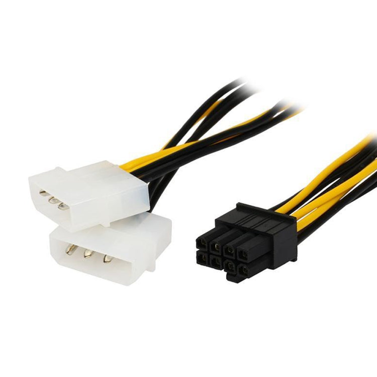 Cavo alimentazione Y 8 pin PCIe a doppio Molex 4 pin 18 cm