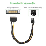 Cavo alimentazione SATA 15 pin a 6 pin femmina 20 cm