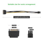 Cavo alimentazione SATA 15 pin a 6 pin femmina 20 cm