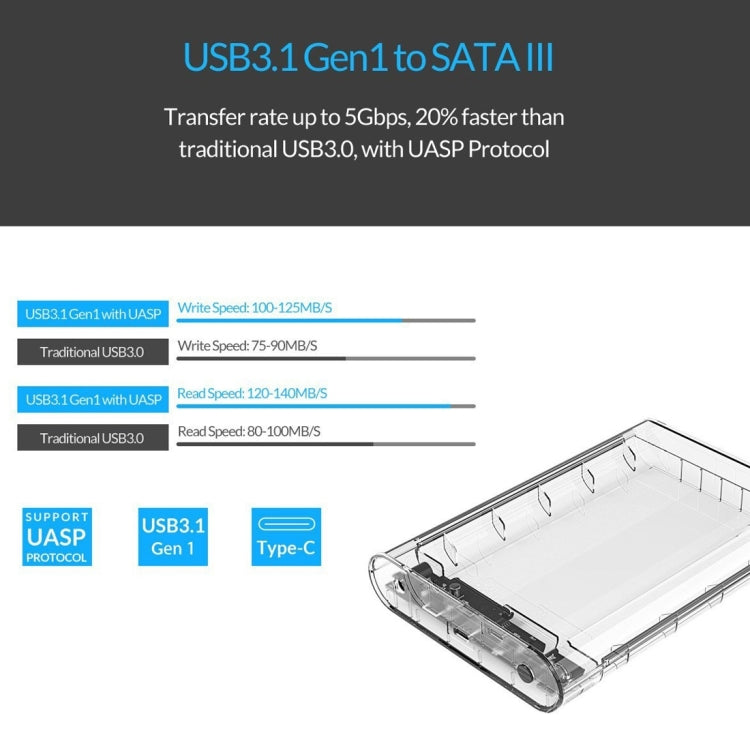 Custodia ORICO 3139C3 per disco rigido SATA 3,5" USB 3.1