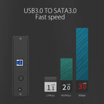 Custodia esterna in alluminio per HDD SATA 3,5" USB 3.0