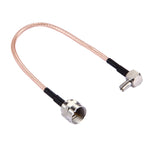Cavo coassiale RG316 maschio da TS9 a F 15 cm