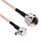 Cavo coassiale RG316 maschio da TS9 a F 15 cm