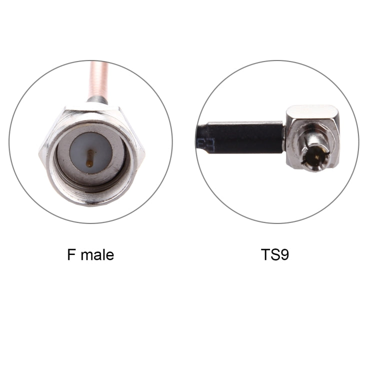 Cavo coassiale RG316 maschio da TS9 a F 15 cm