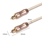 Cavo audio fibra ottica Toslink SPDIF 5 metri placcato oro