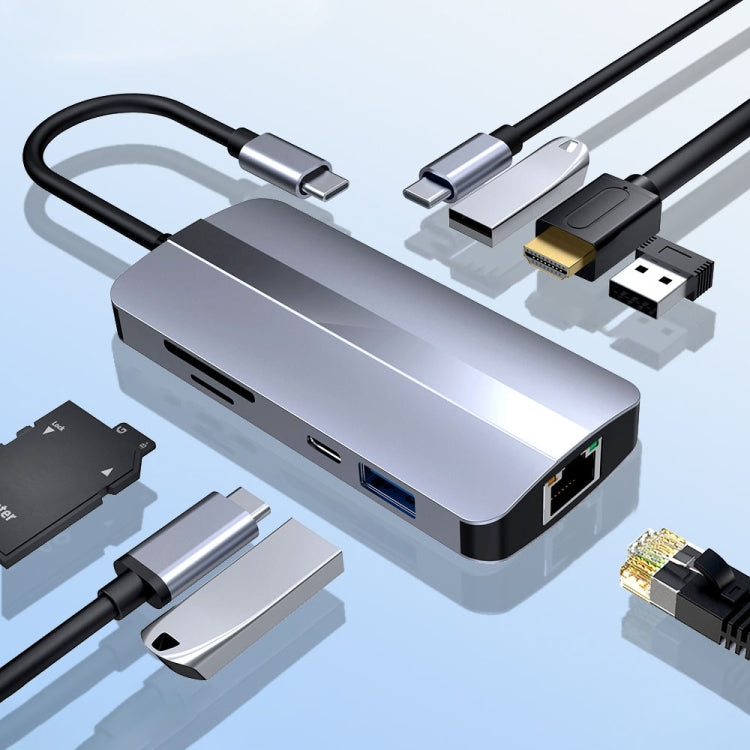 Hub USB-C 9 in 1 con HDMI 4K, lettori SD/TF e PD 87W - immagine 2