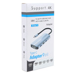 Hub USB-C 9 in 1 con HDMI 4K, lettori SD/TF e PD 87W - immagine 8