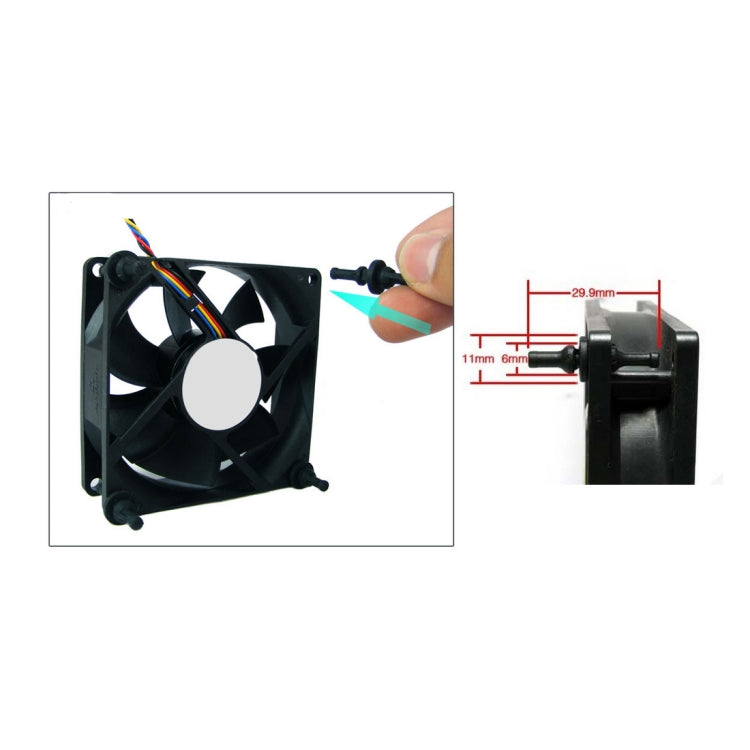 Vite in gomma siliconica per ventola PC 29,9 mm 20 pezzi