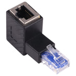 Adattatore RJ45 maschio-femmina 90 gradi per cavo Ethernet