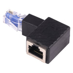 Adattatore RJ45 maschio-femmina 90 gradi per cavo Ethernet