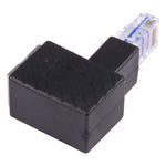 Adattatore RJ45 maschio-femmina 90 gradi per cavo Ethernet