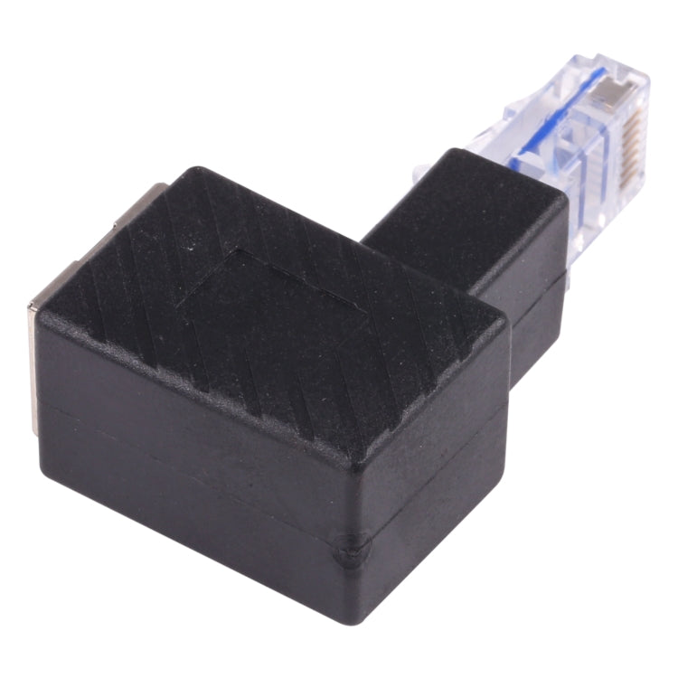 Adattatore RJ45 maschio-femmina 90 gradi per cavo Ethernet