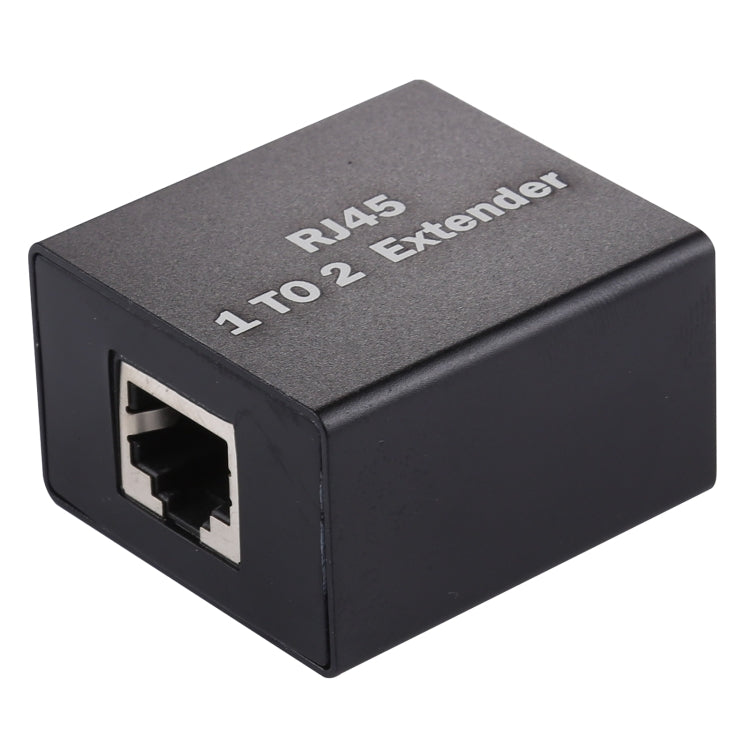 Prolunga RJ45 1 a 2 in lega di alluminio 9x8x3cm