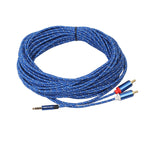 Cavo audio 3,5 mm a doppio RCA intrecciato 10 m