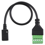 Adattatore Micro USB femmina 5 pin senza saldatura 30 cm