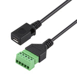 Adattatore Micro USB femmina 5 pin senza saldatura 30 cm