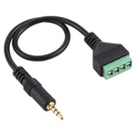 Cavo adattatore audio 3,5 mm maschio a 4 pin senza saldatura, 30 cm - immagine 2