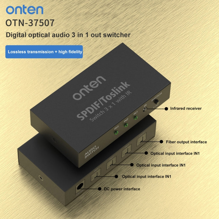 Connettore audio digitale ottico 3 ingressi 1 uscita