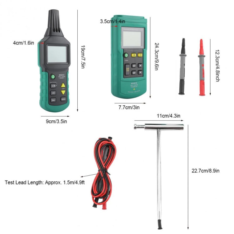 BSIDE MS6818 Localizzatore cavi interrati 9V 12-400V