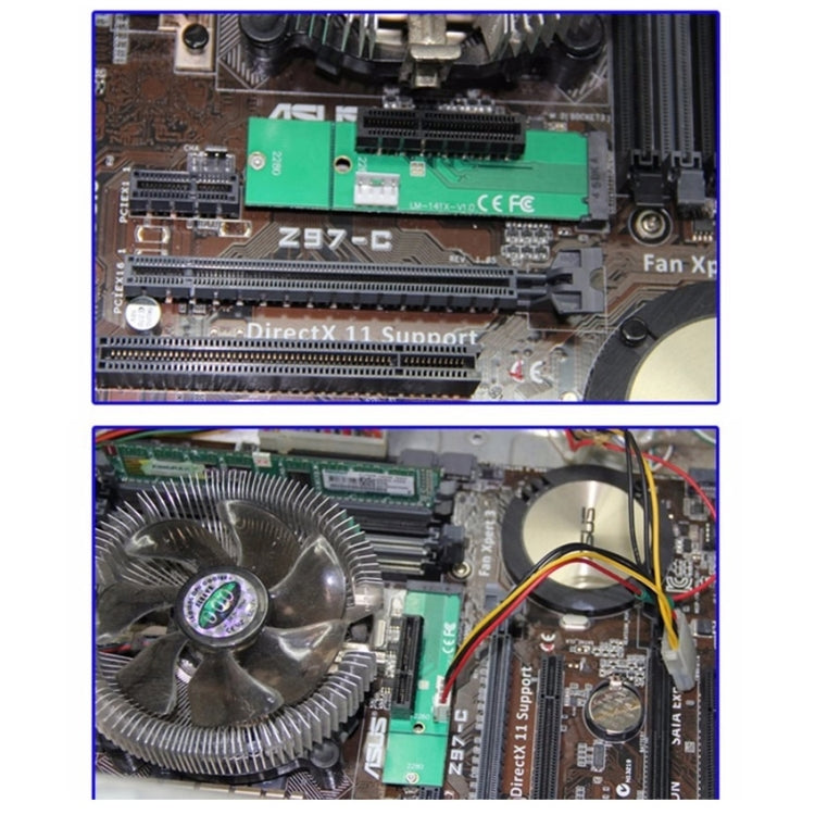 Scheda adattatore PCI-E 4X femmina a NGFF M.2 maschio